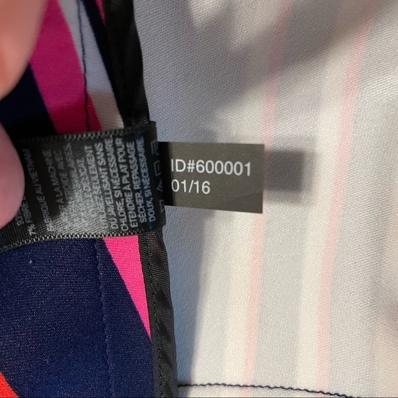 Express Shorts Modern Stretch Navy Blue Black Red Pink White Diagonal Stripes-4 - Picture 11 of 11